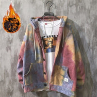 Thick Solid Color Hoodie Tops