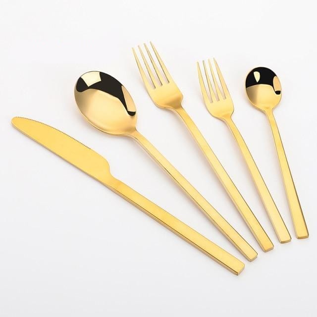 30pcs Gold Cutlery Set - east2cart.uk