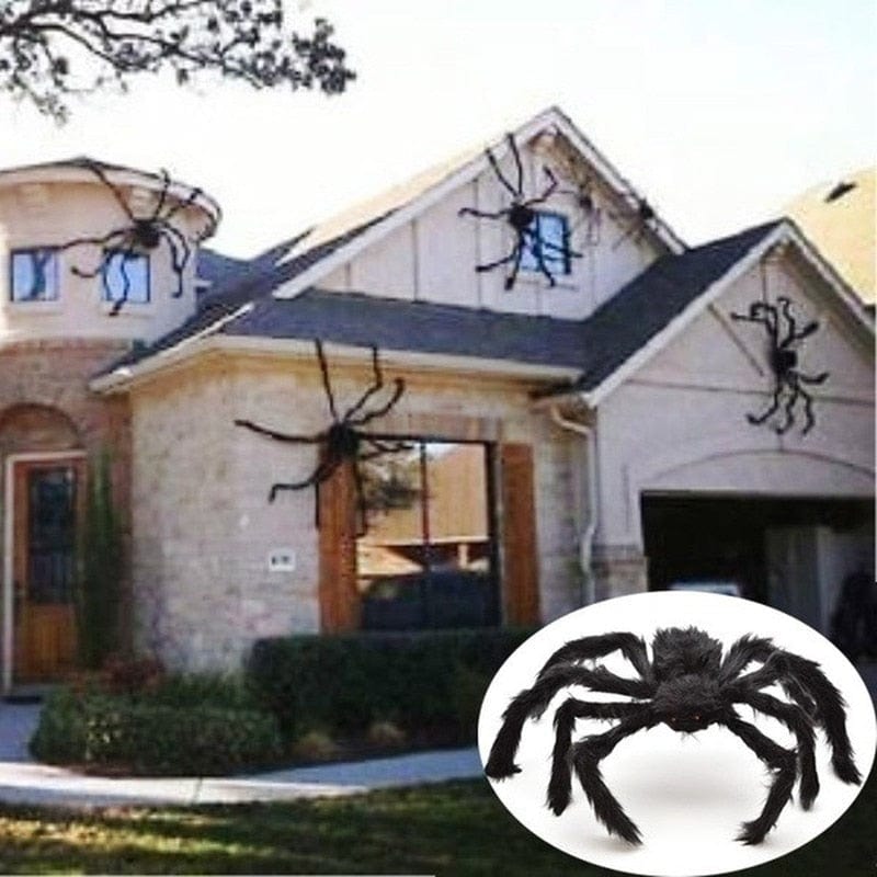 Giant Black Spider Halloween Haunted House Decoration