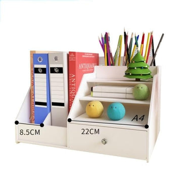 Magazine Holder Newspaper Rack Stationery Storage Box Desk Organizer for Document Letter File Tray Home Office School Supplies - east2cart.uk