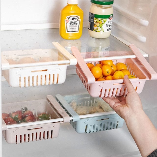 Adjustable Fridge Storage Baskets