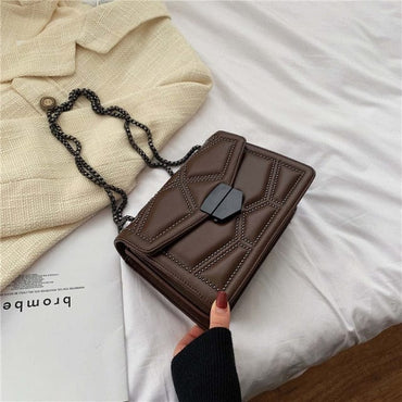 LEFTSIDE Rivet Chain Brand PU Leather Crossbody Bags For Women 2021 Simple Fashion Shoulder Bag Lady Luxury Small Handbags - east2cart.uk