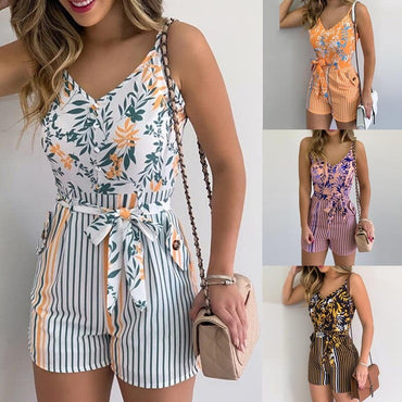 Women's Summer Print Jumpsuit - east2cart.uk