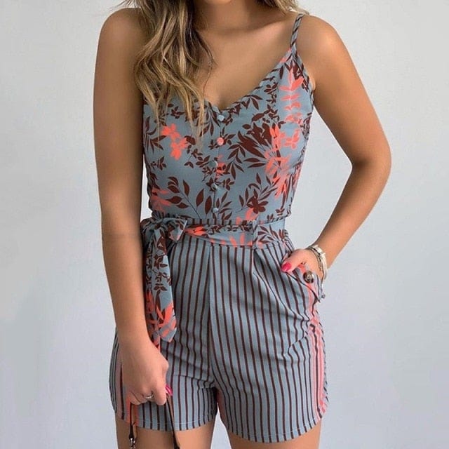 Women's Summer Print Jumpsuit - east2cart.uk