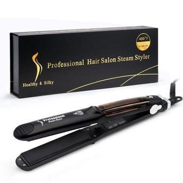 2 In 1 Tourmaline Ceramic Professional Steam Hair Straightener - east2cart.uk