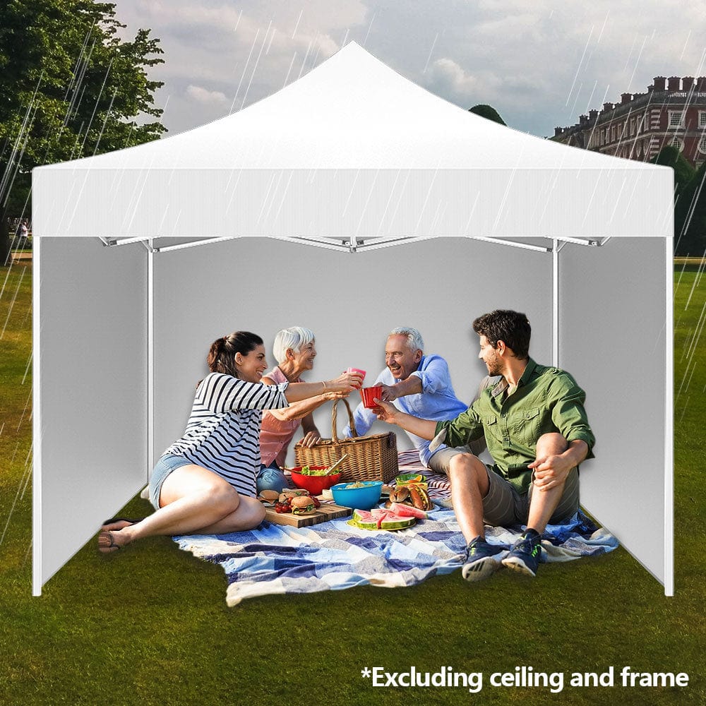 Outdoor Tent Oxford Cloth Side Wall Rainproof Waterproof Tent Gazebo Garden Shade Shelter Side Wall Without Canopy Top Frame - east2cart.uk