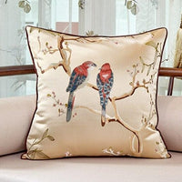 Chinese Embroidered Bird Sofa Cushion Covers - east2cart.uk