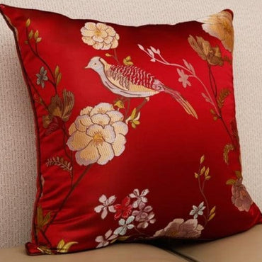 Chinese Embroidered Bird Sofa Cushion Covers - east2cart.uk