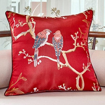 Chinese Embroidered Bird Sofa Cushion Covers - east2cart.uk