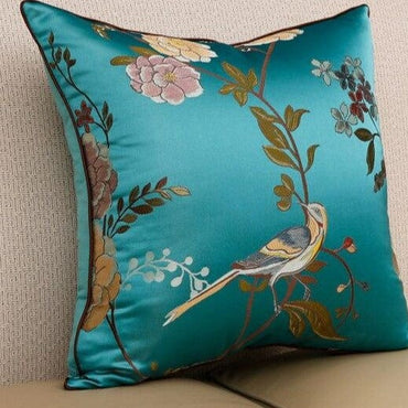 Chinese Embroidered Bird Sofa Cushion Covers - east2cart.uk