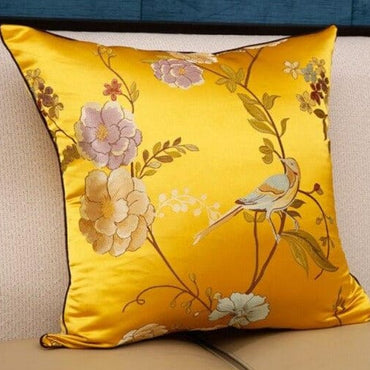 Chinese Embroidered Bird Sofa Cushion Covers - east2cart.uk