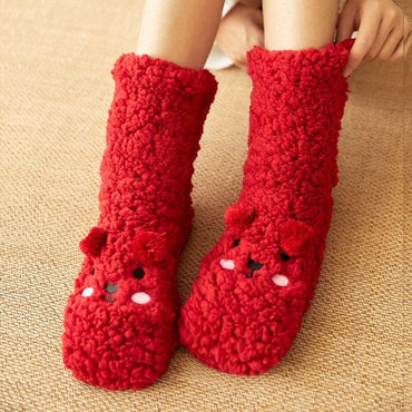 Winter Thick Cartoon Carpet Socks