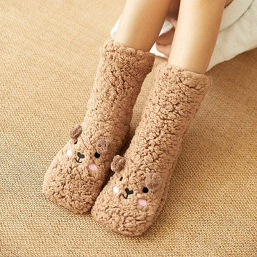 Winter Thick Cartoon Carpet Socks