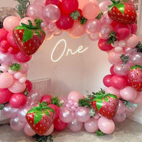 127pcs Strawberry Balloon Party Decoration - east2cart.uk