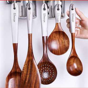 Solid Wood Cooking Tool Eco-friendly Teak Spatula Rice Scoop Environmental Protection Tableware Household Kitchen Supplies - east2cart.uk