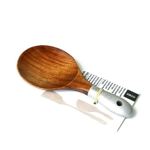 Solid Wood Cooking Tool Eco-friendly Teak Spatula Rice Scoop Environmental Protection Tableware Household Kitchen Supplies - east2cart.uk