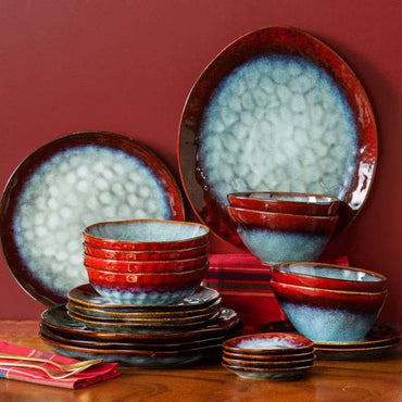 23-Piece Vintage Ceramic Dinnerware Set