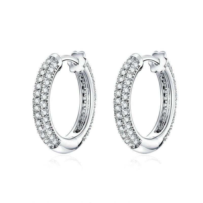 Sterling Silver Luxury Hoop Earrings - east2cart.uk