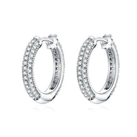 Sterling Silver Luxury Hoop Earrings - east2cart.uk