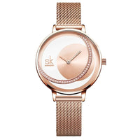 Shengke Crystal Lady Watches Luxury Brand Women Dress Watch Original Design Quartz Wrist Watches Creative Relogio Feminino - east2cart.uk
