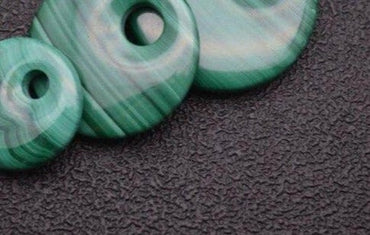 Various Size Natural Malachite Gemstone Round Donut Shape Pendants Necklace Materials Classic Jewelry Party Gift DIY Stuff - east2cart.uk