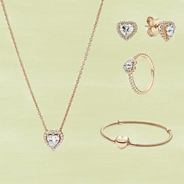 Elevated Heart Exquisite Jewellery Set - east2cart.uk