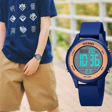 SKMEI 10Bar Waterproof Kids Wristwatch Japan Digital movement Children Watch Swim Stopwatch Sport Watches Clock For Boys Girls - east2cart.uk