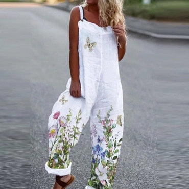 Floral Print Elegant Summer Overalls - east2cart.uk