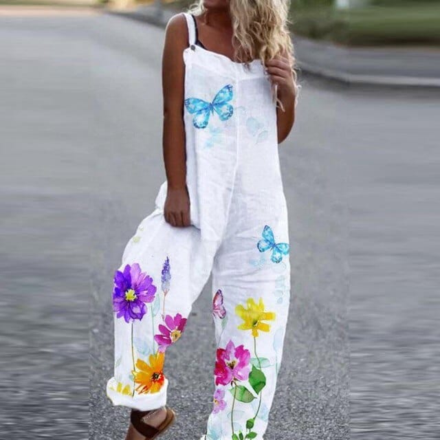 Floral Print Elegant Summer Overalls - east2cart.uk