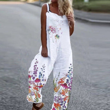 Floral Print Elegant Summer Overalls - east2cart.uk