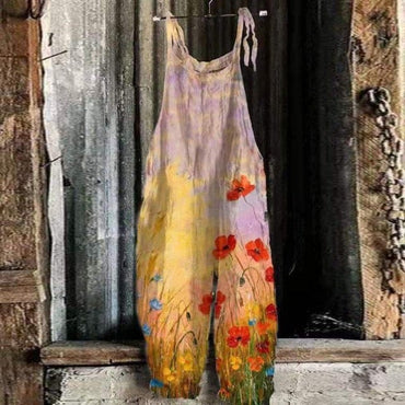 Floral Print Elegant Summer Overalls - east2cart.uk