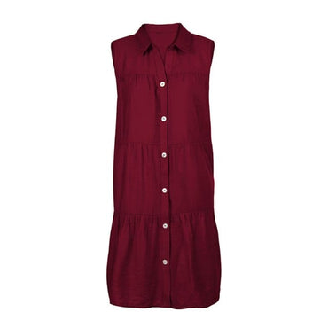 Single-Breasted Loose Summer Dress - east2cart.uk