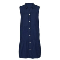 Single-Breasted Loose Summer Dress - east2cart.uk