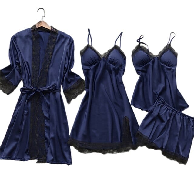 3/4PCS Satin Women's Pyjamas Set - east2cart.uk