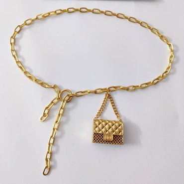 Gold Metal Bag Waist Chain Belt - east2cart.uk