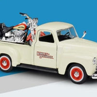 Maisto 1:24 1948 Ford F-1 pickup truck + motorcycle die-casting simulation alloy car model crafts decorative collection of toy t - east2cart.uk