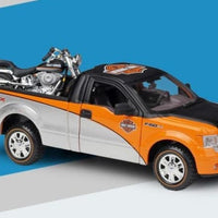 Maisto 1:24 1948 Ford F-1 pickup truck + motorcycle die-casting simulation alloy car model crafts decorative collection of toy t - east2cart.uk