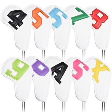 10Pc/Set Colourful Golf Club Head Covers - east2cart.uk