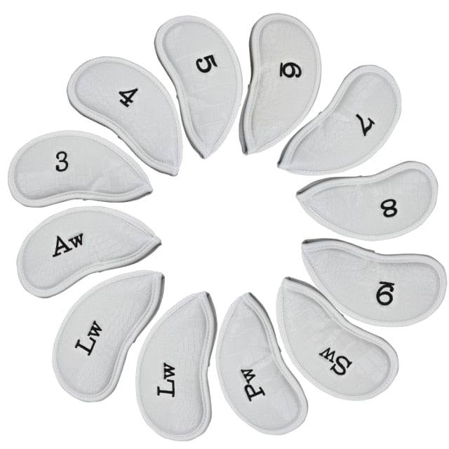 12Pcs Portable PU Golf Club Iron Head Covers - east2cart.uk