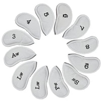 12Pcs Portable PU Golf Club Iron Head Covers - east2cart.uk