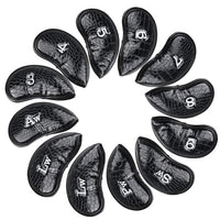 12Pcs Portable PU Golf Club Iron Head Covers - east2cart.uk