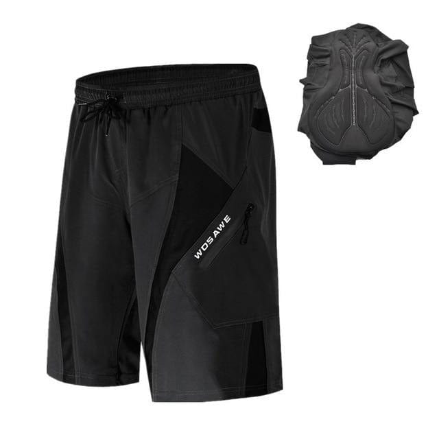 WOSAWE Men's Downhill Shorts Cycling Shorts With Non-Removable Padded Underwear Bike MTB Shorts Loose Fit Outdoor Bicycle Shorts - east2cart.uk