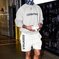 Men's New Essentials Letter Printed Cotton Shorts - east2cart.uk