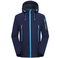 Men's Waterproof Hiking Suits Softshell Windbreaker Jacket and Fleece Pants Outdoor Trekking Camp Coat Set Climb Skiing Trousers - east2cart.uk