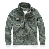 Military Denim Jacket Men Retro Camo Multi-pockets Mens Cowboy Jackets Fashion Cargo Jeans Coats Jaqueta Masculina Size S-2XL - east2cart.uk