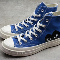 Blue Grey 1970s High Quality Canvas Shoe - east2cart.uk