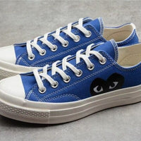 Blue Grey 1970s High Quality Canvas Shoe - east2cart.uk