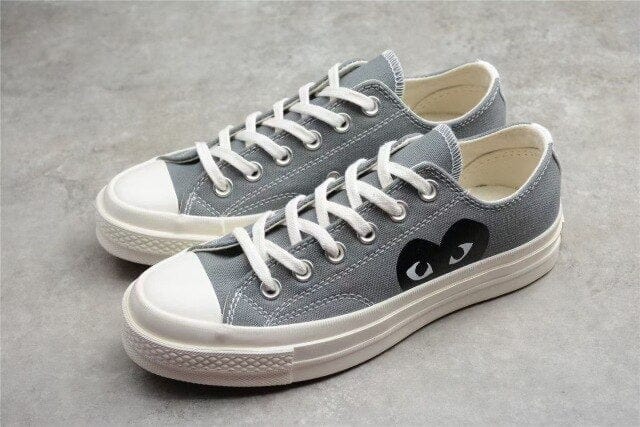 Blue Grey 1970s High Quality Canvas Shoe - east2cart.uk