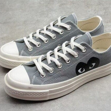 Blue Grey 1970s High Quality Canvas Shoe - east2cart.uk