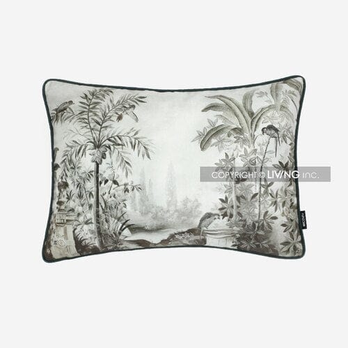 retro light luxury Jungle tiger printed cushion cover with tassle room pillowcase cover plant living room sofa decoration - east2cart.uk